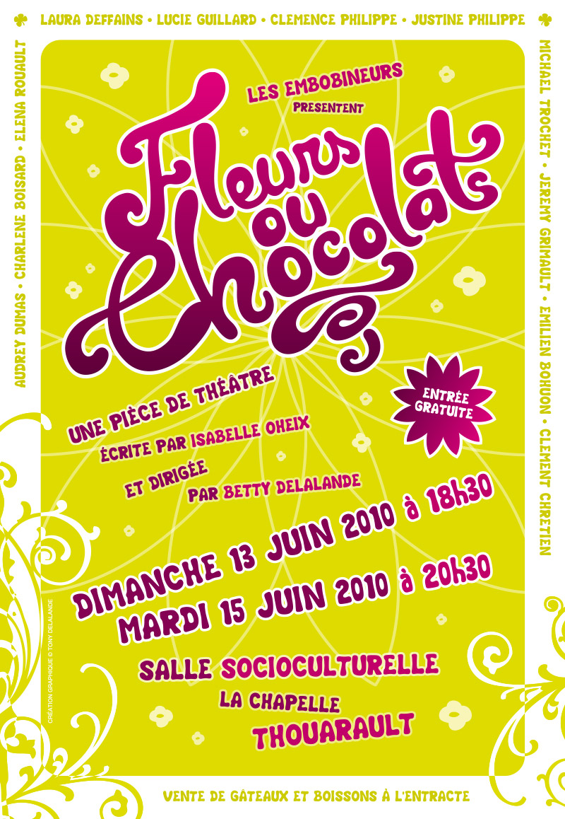 Fleurs ou chocolats – Tony Delalande • Graphisme & webdesign • Rennes